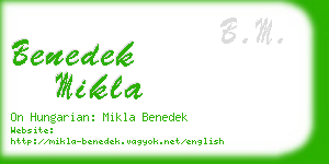 benedek mikla business card